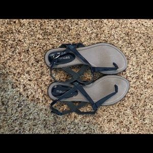 Maurice’s dark blue sandals